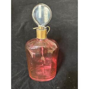 B Altman Co Austria Cranberry Glass decanter 11"